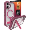 image:imageZAGG Rainier Case with Kickstand for iPhone 17 Pro Max  Green Sea Kelp Graphene 22ft 7m Drop Protection Lanyard Attach Points MagSafe Wireless Charging Compatible 2Piece Design Phone CaseRed Black Cherry