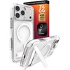 image:imageZAGG Santa Cruz Snap Case with Kickstand for iPhone 17 Pro Max  Silver Drop Protection 13ft4m MagSafe Charging Compatible ClearGuard AntiYellowing Technology Scratch Resistant Phone CaseWhite