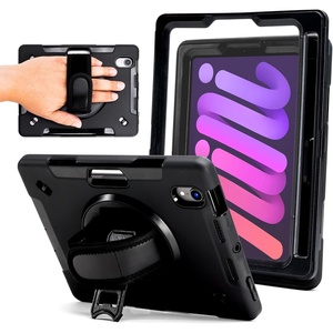 image:imageZAGG Rugged Tablet Case for iPad Air 13 M5 M4 M3 M2  Protective 360 Rotating Hand Strap Integrated Kickstand DropProof Ideal for Business Warehouse and Field Use BlackiPad Mini 6th Gen