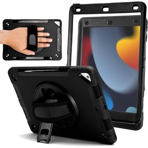 image:imageZAGG Rugged Tablet Case for iPad Air 13 M5 M4 M3 M2  Protective 360 Rotating Hand Strap Integrated Kickstand DropProof Ideal for Business Warehouse and Field Use BlackiPad 102 7th  9th Gen