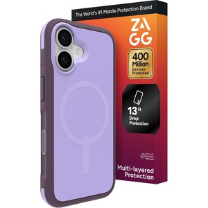 image:imageZAGG Sedona Snap Case with Kickstand for iPhone 17 Pro  Pitch Black Drop Protection 13ft4m MultiLayer Protection with Camera Button MagSafe Phone Case with ImpactAbsorbing BumpersPurple Dusty Grape