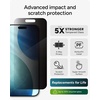 image:imageZAGG Privacy XTR Screen Protector for iPhone 17 Pro Max  4Way Privacy FullScreen Filter 5X Stronger FingerprintResistant Tempered Glass Smooth Feel Easy TwoStep InstallationiPhone 17