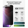 image:imageZAGG Privacy XTR Screen Protector for iPhone 17 Pro Max  4Way Privacy FullScreen Filter 5X Stronger FingerprintResistant Tempered Glass Smooth Feel Easy TwoStep InstallationiPhone 17 Pro