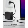 image:imageMophie GaN 60W USB C Charger Block with USB A Port  Fast Wall Charger for iPhone iPad Google Pixel Samsung Galaxy MacBook Pro Laptops and More  Compact Foldable Prongs EcoFriendly Black100W