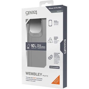 image:imageGear4 ZAGG Wembley Palette Compatible with iPhone 12 Pro Max  Advanced Impact Protection Integrated D3O Technology Protective Phone Cover Smoke 702006060Smoke