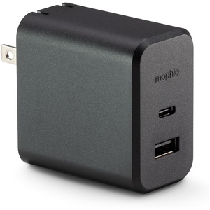 image:imageMophie GaN 60W USB C Charger Block with USB A Port  Fast Wall Charger for iPhone iPad Google Pixel Samsung Galaxy MacBook Pro Laptops and More  Compact Foldable Prongs EcoFriendly Black60W
