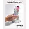 image:imageMophie 3in1 Wireless Charging Stand  Qi2Certified MagSafe Charger for iPhone Apple Watch amp AirPods  Fast Charging Station with Adjustable Phone Stand amp Cable Management  Up to 15W Power WhiteWhite
