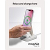 image:imageMophie 3in1 Wireless Charging Stand  Qi2Certified MagSafe Charger for iPhone Apple Watch amp AirPods  Fast Charging Station with Adjustable Phone Stand amp Cable Management  Up to 15W Power WhiteWhite