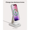 image:imageMophie 3in1 Wireless Charging Stand  Qi2Certified MagSafe Charger for iPhone Apple Watch amp AirPods  Fast Charging Station with Adjustable Phone Stand amp Cable Management  Up to 15W Power WhiteWhite