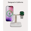 image:imageMophie 3in1 Wireless Charging Stand  Qi2Certified MagSafe Charger for iPhone Apple Watch amp AirPods  Fast Charging Station with Adjustable Phone Stand amp Cable Management  Up to 15W Power WhiteWhite