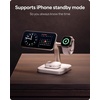 image:imageMophie 3in1 Wireless Charging Stand  Qi2Certified MagSafe Charger for iPhone Apple Watch amp AirPods  Fast Charging Station with Adjustable Phone Stand amp Cable Management  Up to 15W Power WhiteWhite