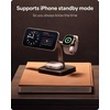 image:imageMophie 3in1 Wireless Charging Stand  Qi2Certified MagSafe Charger for iPhone Apple Watch amp AirPods  Fast Charging Station with Adjustable Phone Stand amp Cable Management  Up to 15W Power WhiteBlack