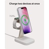 image:imageMophie 3in1 Wireless Charging Stand  Qi2Certified MagSafe Charger for iPhone Apple Watch amp AirPods  Fast Charging Station with Adjustable Phone Stand amp Cable Management  Up to 15W Power WhiteWhite
