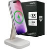 image:imageMophie 3in1 Wireless Charging Stand  Qi2Certified MagSafe Charger for iPhone Apple Watch amp AirPods  Fast Charging Station with Adjustable Phone Stand amp Cable Management  Up to 15W Power WhiteWhite