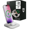 image:imageMophie 3in1 Wireless Charging Stand  Qi2Certified MagSafe Charger for iPhone Apple Watch amp AirPods  Fast Charging Station with Adjustable Phone Stand amp Cable Management  Up to 15W Power WhiteWhite