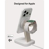 image:imageMophie 3in1 Wireless Charging Stand  Qi2Certified MagSafe Charger for iPhone Apple Watch amp AirPods  Fast Charging Station with Adjustable Phone Stand amp Cable Management  Up to 15W Power WhiteWhite
