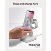 image:imageMophie 3in1 Wireless Charging Stand  Qi2Certified MagSafe Charger for iPhone Apple Watch amp AirPods  Fast Charging Station with Adjustable Phone Stand amp Cable Management  Up to 15W Power WhiteWhite