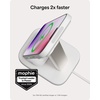 image:imageMophie 3in1 Wireless Charging Stand  Qi2Certified MagSafe Charger for iPhone Apple Watch amp AirPods  Fast Charging Station with Adjustable Phone Stand amp Cable Management  Up to 15W Power WhiteWhite