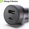 image:imageMophie 42W Dual USBC  USBA Car Charger Universal AUX Compatibility LED Indicator Fast Charging MultiDeviceUSBC  USBA