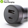 image:imageMophie 42W Dual USBC  USBA Car Charger Universal AUX Compatibility LED Indicator Fast Charging MultiDeviceUSBC  USBA