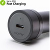 image:imageMophie 42W Dual USBC  USBA Car Charger Universal AUX Compatibility LED Indicator Fast Charging MultiDeviceUSBC