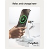 image:imageMophie Snap 3in1 Wireless Charging Stand  MagSafe amp Qi2 Certified Compatible wiPhone 171615141312 Apple Watch AirPods  MultiDevice Magnetic Charging Station EcoFriendly Design White