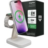 image:imageMophie 3in1 Wireless Charging Stand  Qi2Certified MagSafe Charger for iPhone Apple Watch amp AirPods  Fast Charging Station with Adjustable Phone Stand amp Cable Management  Up to 15W Power WhiteWhite