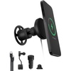 image:imageMophie Qi2 snap Magnetic Wireless Charging Vent Mount  Fast 15W QiEnabled Charger for iPhone 171615141312 Universal Car Compatibility 30W Car Charger Adapter Included USBC Black