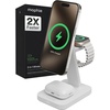 image:imageMophie Snap 3in1 Wireless Charging Stand  MagSafe amp Qi2 Certified Compatible wiPhone 171615141312 Apple Watch AirPods  MultiDevice Magnetic Charging Station EcoFriendly Design White