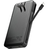 image:imagemophie Powerstation Plus AC 10K Portable Charger Standard Series  10000mAh Power Bank for iPhone 17  16 Integrated USBC Cable Folding Wall Prongs 20W Fast Charging Airline Friendly