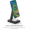 image:imagemophie Snap 2in1Charge Stand amp Pad  15w Wireless Charger Compatible with iPhones amp AirPods Includes Snap Adapter for Other Qi Enabled Phones Steel Base Adjustable AnglesStand  Pad