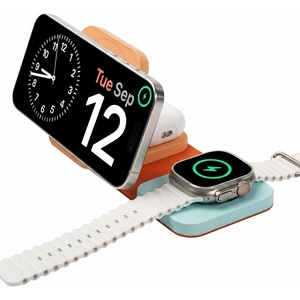 image:imageMophie 3in1 Travel Charger with MagSafe  Portable Wireless Charging Hub Compatible wiPhone 171615141312 Series Apple Watch Series 11 to 1 amp Ultra AirPods Pro3rd Gen Cherry Blossom PinkOrangeTeal