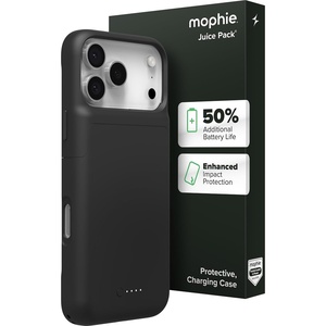 image:imageMophie Juice Pack Battery Case for iPhone 17 Pro Max  Slim Charging Case Up to 50 Extra Battery Life High Impact Protection Magnetic Back for Wallets amp Mounts Sustainable Material BlackiPhone 17 Pro Max