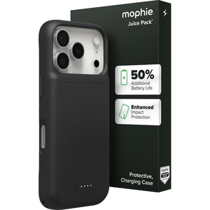 image:imageMophie Juice Pack Battery Case for iPhone 17 Pro Max  Slim Charging Case Up to 50 Extra Battery Life High Impact Protection Magnetic Back for Wallets amp Mounts Sustainable Material BlackiPhone 17 Pro