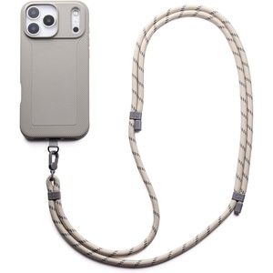 image:imageZAGG Crossbody Lanyard for Phone Cases with Lanyard Attach Points  Adjustable Durable Nylon Strap with TearProof Tab  Comfortable HandsFree Carry Black Cherry RedSandstone Beige