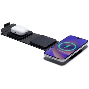 image:imagemophie Wireless 3 in 1 Travel Magnetic Wireless Charging Station Multiple Devices Compatible with Apple iPhones Google Samsung Devices AirPods BYO Watch Charger Watch Charger not IncludedCharging Station
