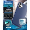 image:imageZAGG SoHo Snap GrapheneReinforced Case for iPhone 16 Pro 63Inch MagSafe Compatible Dual Layer Protection Heat Dissipation Shockproof Phone Back Cover BlueNavy Blue Gray