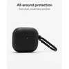 image:imageZAGG Case with Carabiner for AirPods 4  Wireless Charging Compatible Protective Cover  360 Drop Dust amp Scratch Protection Durable Silicone Design Boho BlossomBlack