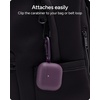 image:imageZAGG Case with Carabiner for AirPods 4  Wireless Charging Compatible Protective Cover  360 Drop Dust amp Scratch Protection Durable Silicone Design Boho BlossomPlum Purple