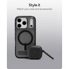 image:imageZAGG Case with Carabiner for AirPods 4  Wireless Charging Compatible Protective Cover  360 Drop Dust amp Scratch Protection Durable Silicone Design Boho BlossomBlack