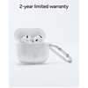 image:imageZAGG Case with Carabiner for AirPods 4  Wireless Charging Compatible Protective Cover  360 Drop Dust amp Scratch Protection Durable Silicone Design Boho BlossomClear