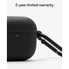 image:imageZAGG Case with Carabiner for AirPods 4  Wireless Charging Compatible Protective Cover  360 Drop Dust amp Scratch Protection Durable Silicone Design Boho BlossomBlack