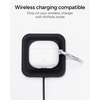 image:imageZAGG Case with Carabiner for AirPods 4  Wireless Charging Compatible Protective Cover  360 Drop Dust amp Scratch Protection Durable Silicone Design Boho BlossomClear