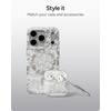 image:imageZAGG Case with Carabiner for AirPods 4  Wireless Charging Compatible Protective Cover  360 Drop Dust amp Scratch Protection Durable Silicone Design Boho BlossomBoho Blossom