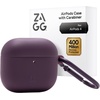 image:imageZAGG Case with Carabiner for AirPods 4  Wireless Charging Compatible Protective Cover  360 Drop Dust amp Scratch Protection Durable Silicone Design Boho BlossomPlum Purple