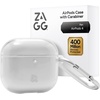 image:imageZAGG Case with Carabiner for AirPods 4  Wireless Charging Compatible Protective Cover  360 Drop Dust amp Scratch Protection Durable Silicone Design Boho BlossomClear