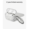 image:imageZAGG Case with Carabiner for AirPods 4  Wireless Charging Compatible Protective Cover  360 Drop Dust amp Scratch Protection Durable Silicone Design Boho BlossomBoho Blossom