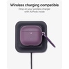 image:imageZAGG Case with Carabiner for AirPods 4  Wireless Charging Compatible Protective Cover  360 Drop Dust amp Scratch Protection Durable Silicone Design Boho BlossomPlum Purple