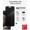 image:imageZAGG Elite Privacy 360 Glass Screen Protector for iPhone 15 Pro  5X Ultra Strong Tempered Glass 4Way Privacy Filter Scratch Protection AntiSmudge Easy to Install InvisibleShield