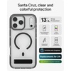 image:imageZAGG Santa Cruz Snap Case with Kickstand for iPhone 17 Pro  Jet Black Drop Protection 13ft4m MagSafe Charging Compatible ClearGuard AntiYellowing Technology Scratch Resistant Phone CaseBlack